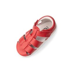 סנדל צעד ראשון אדום סגירת סקוץ סוליה לבנה