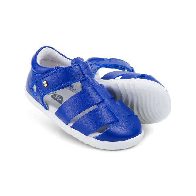 סנדל צעד ראשון כחול רויאל סגירת סקוץ סוליה לבנה