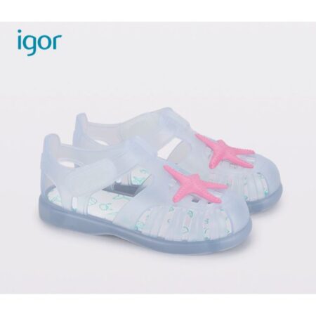 סנדל שקוף עם כוכב המותג איגור רצועה אחת