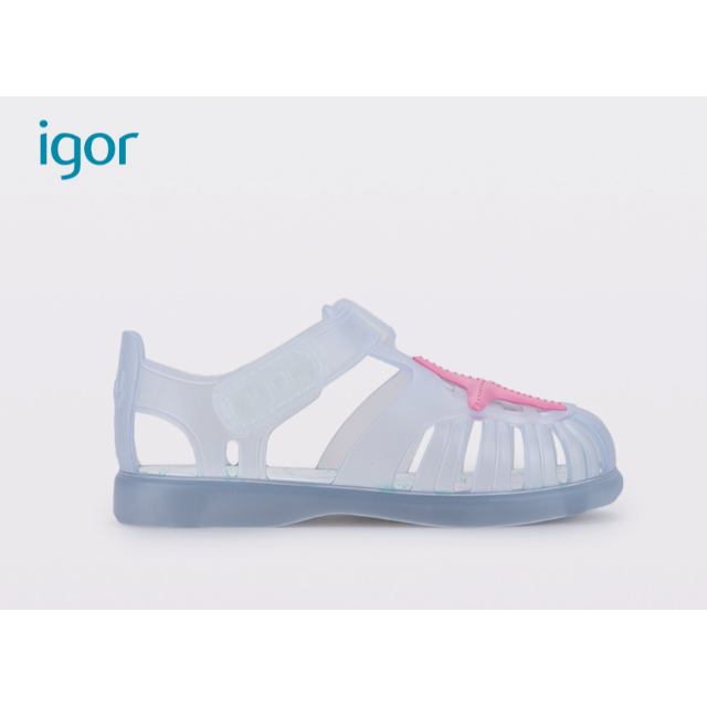 סנדל שקוף עם כוכב המותג איגור רצועה אחת