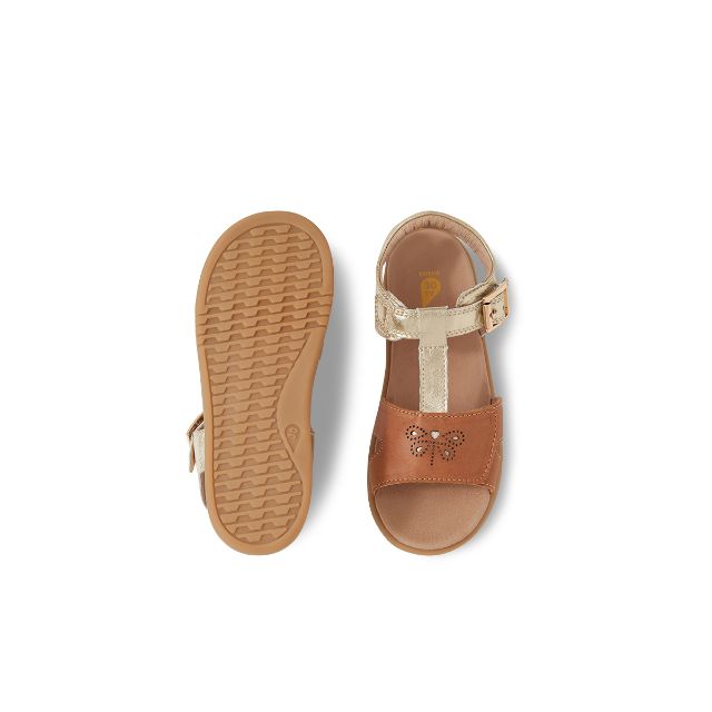 853501 סנדלי ילדים זהב