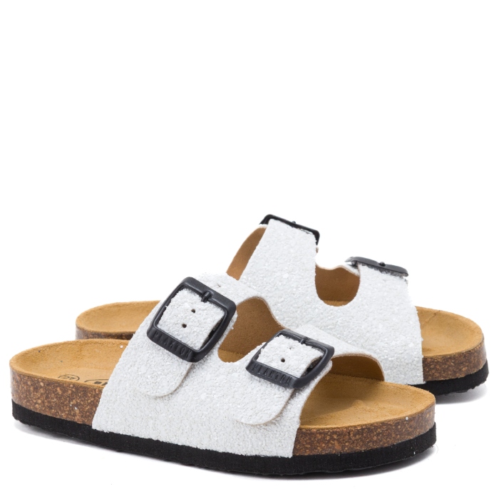 131402 לבן גליטר שעם פלקטון כפכף