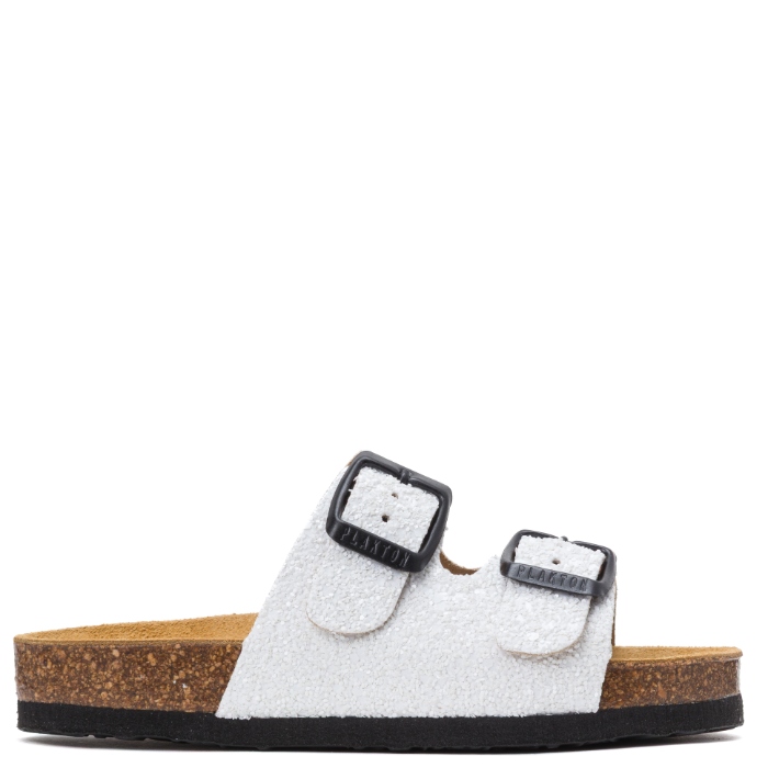 131402 לבן גליטר שעם פלקטון כפכף